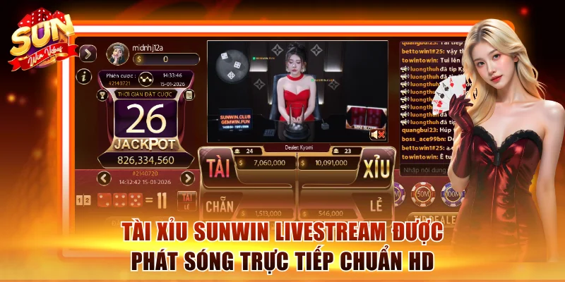 Tài xỉu Sunwin Livestream được phát sóng trực tiếp chuẩn HD